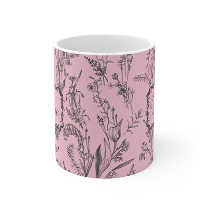 Lustige "Fotze" Tasse mit Vintage Muster