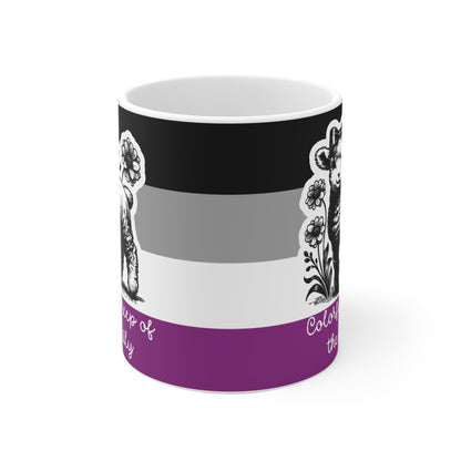 Pride Tasse „Colorful Sheep of the Family“ – Asexual Pride Geschenk mit Schaf-Motiv