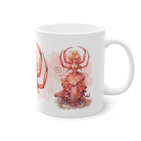 Unsere wunderschöne Motivtasse Krebs, das perfekte Geschenk für alle im Sternzeichen Krebs. Mit fantasievollem All-Over Print, ist sie ein Hingucker