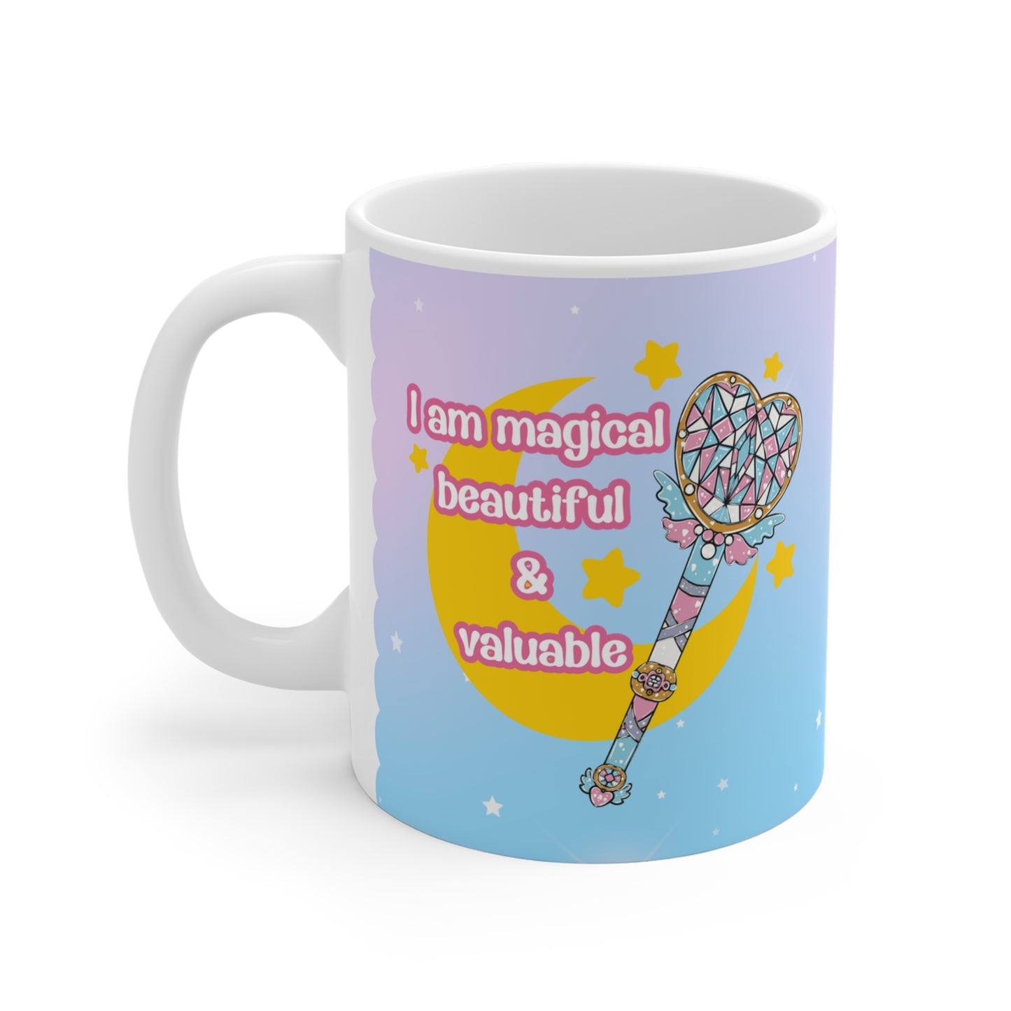 Trans Pride Tasse | Magical Girl Mug | LGBTQ Geschenk | Spülmaschinenfest | 330ml Keramik | Affirmation Design
