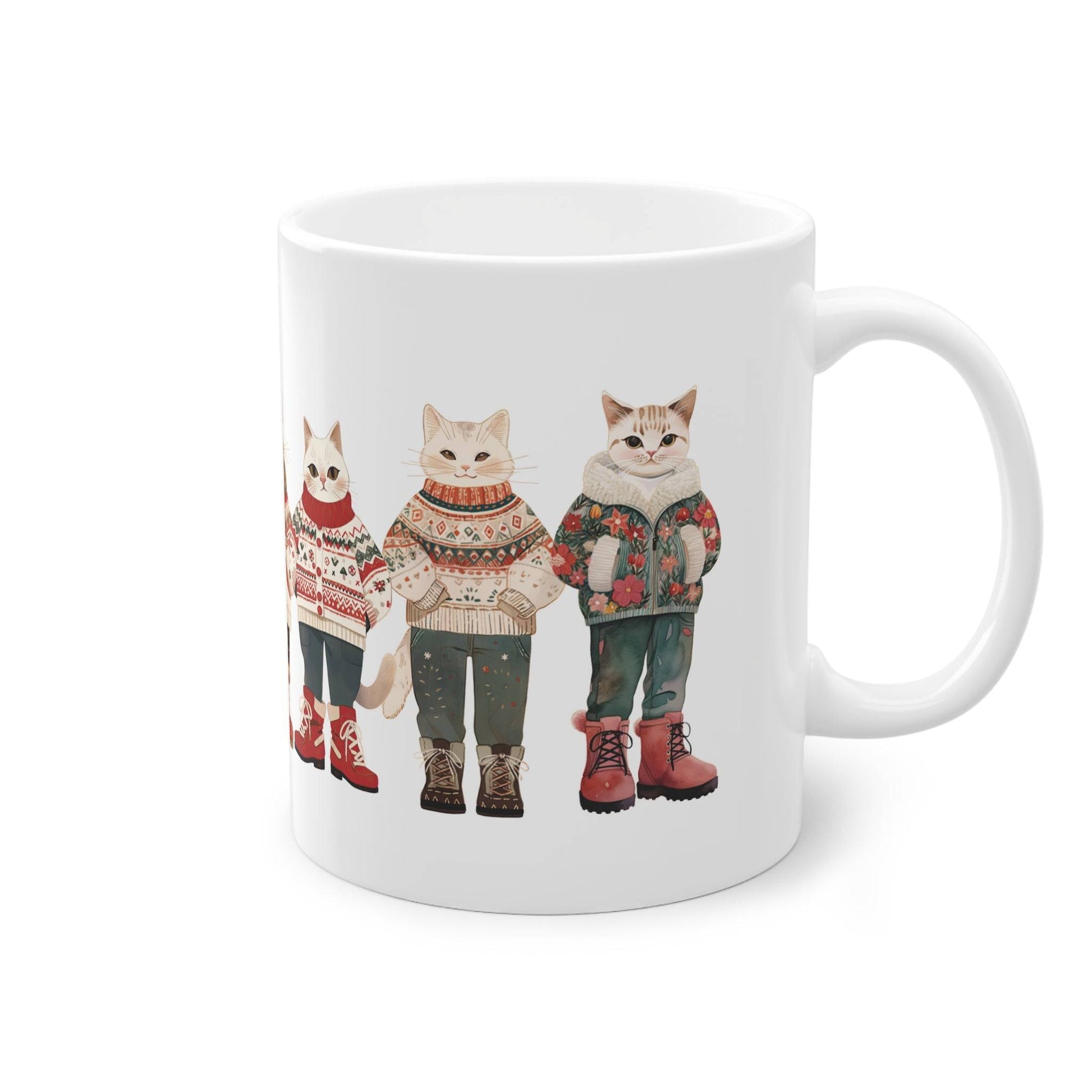 Weihnachtstasse Wichtelgeschenk für Katzenfans. Süsse Tasse für Katzenmamas oder Katzenpapas. Ideal auch als Geschenk zu Weihnachten für Freunde und Familie.