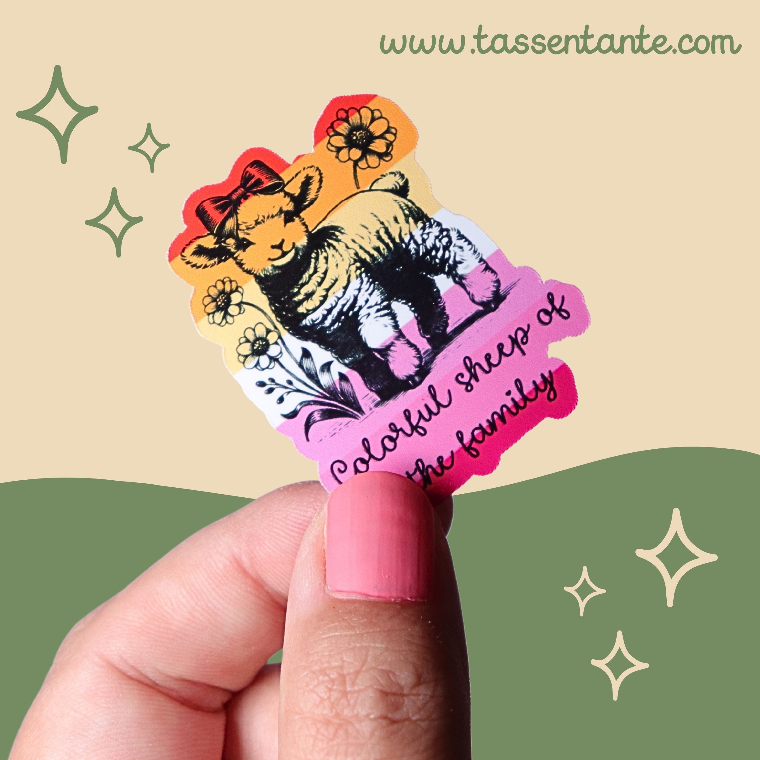 Sticker - Colorful Sheep of the Family - lesbian