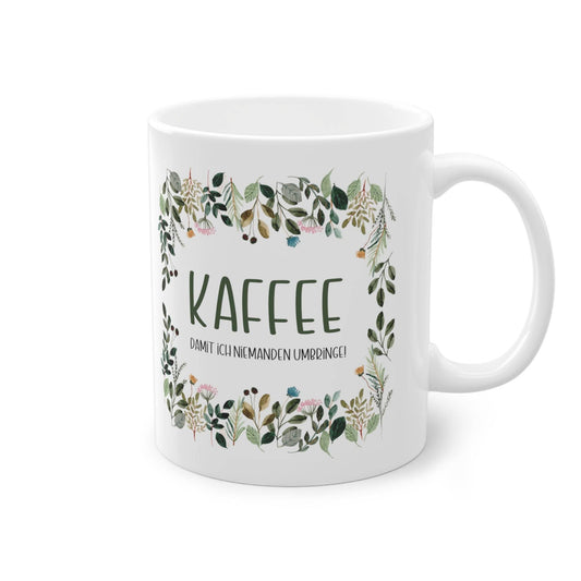 a coffee mug with the words kaffee printed on it