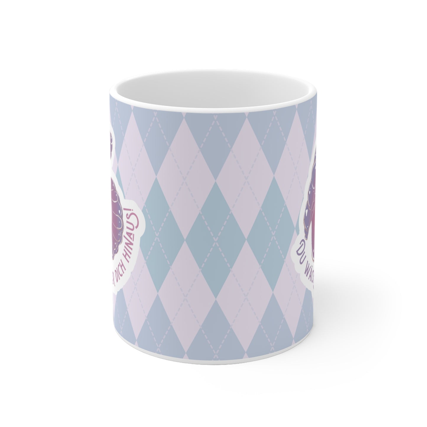 Liebevoll illustrierte Affirmation Tasse - Du wächst über dich hinaus