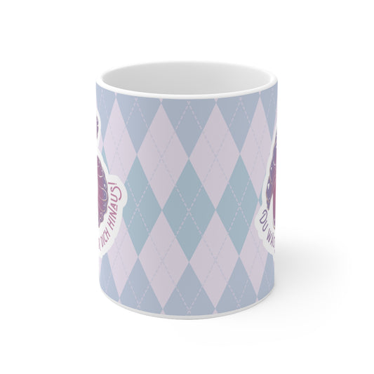 Liebevoll illustrierte Affirmation Tasse - Du wächst über dich hinaus