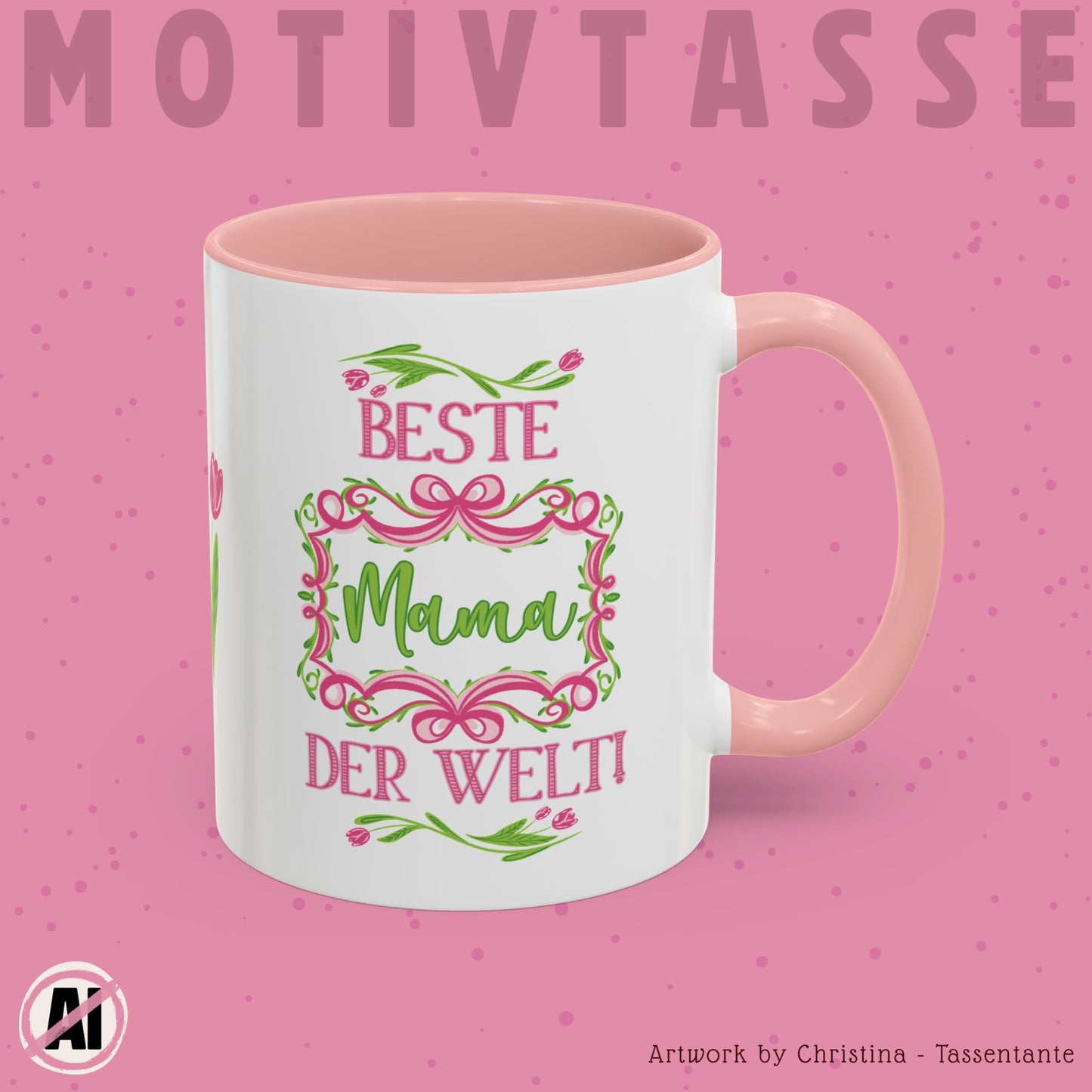 Beste Mama der Welt Tasse - Geschenk für Mama zum Muttertag oder Geburtstag - Liebevolle Überraschung von Tochter, Sohn oder Enby
