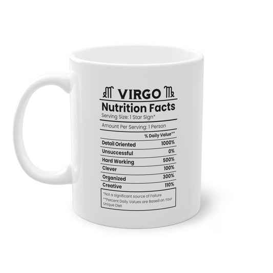 Unsere wunderschöne Motivtasse Jungfrau, das perfekte Geschenk für alle im Sternzeichen Jungfrau. Mit minimalistischem Print, ist sie ein dezenter Hingucker.