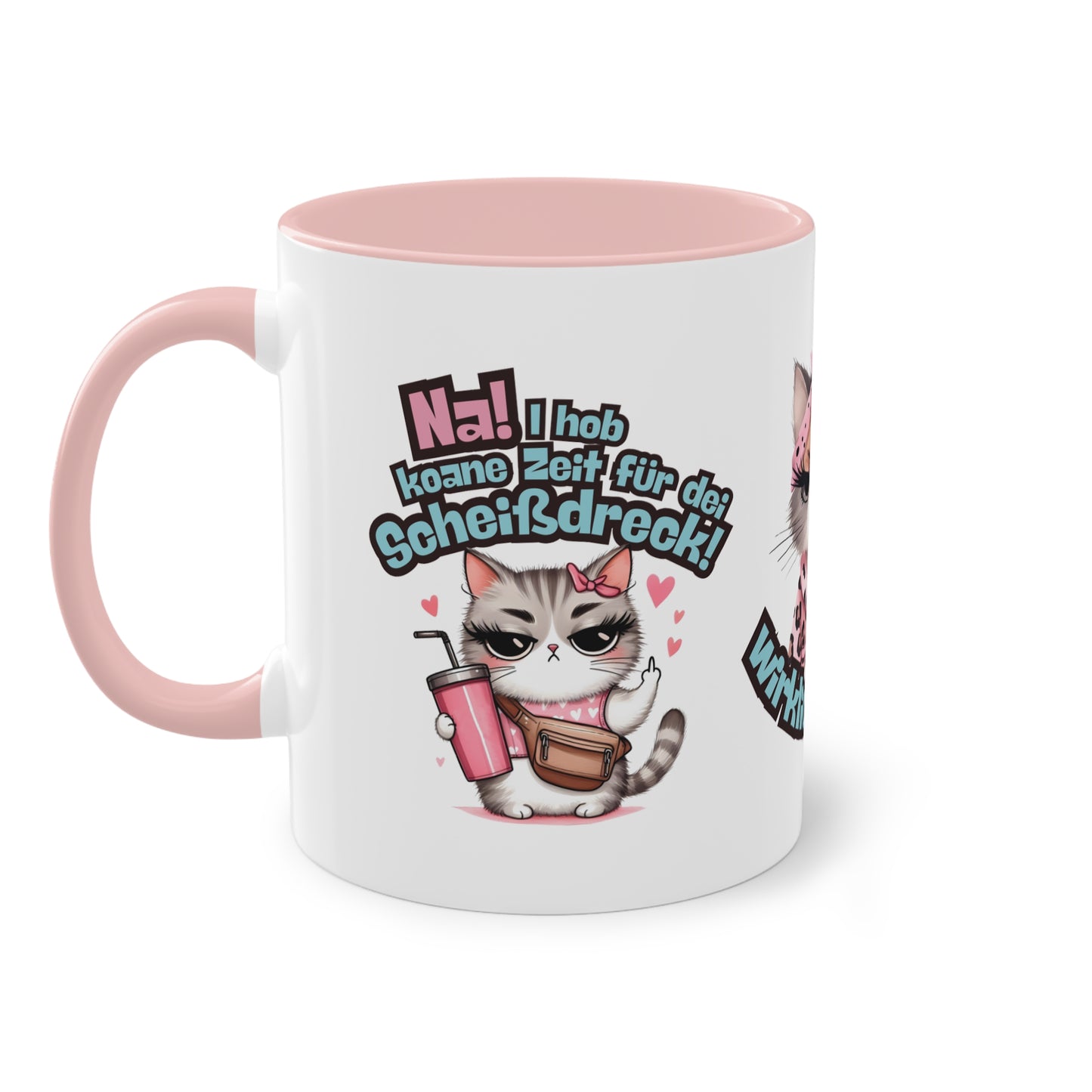 Lustige Tasse im bayerischen Dialekt – „Na! I hob koane Zeit für dei Scheißdreck!“ – Witziges Geschenk