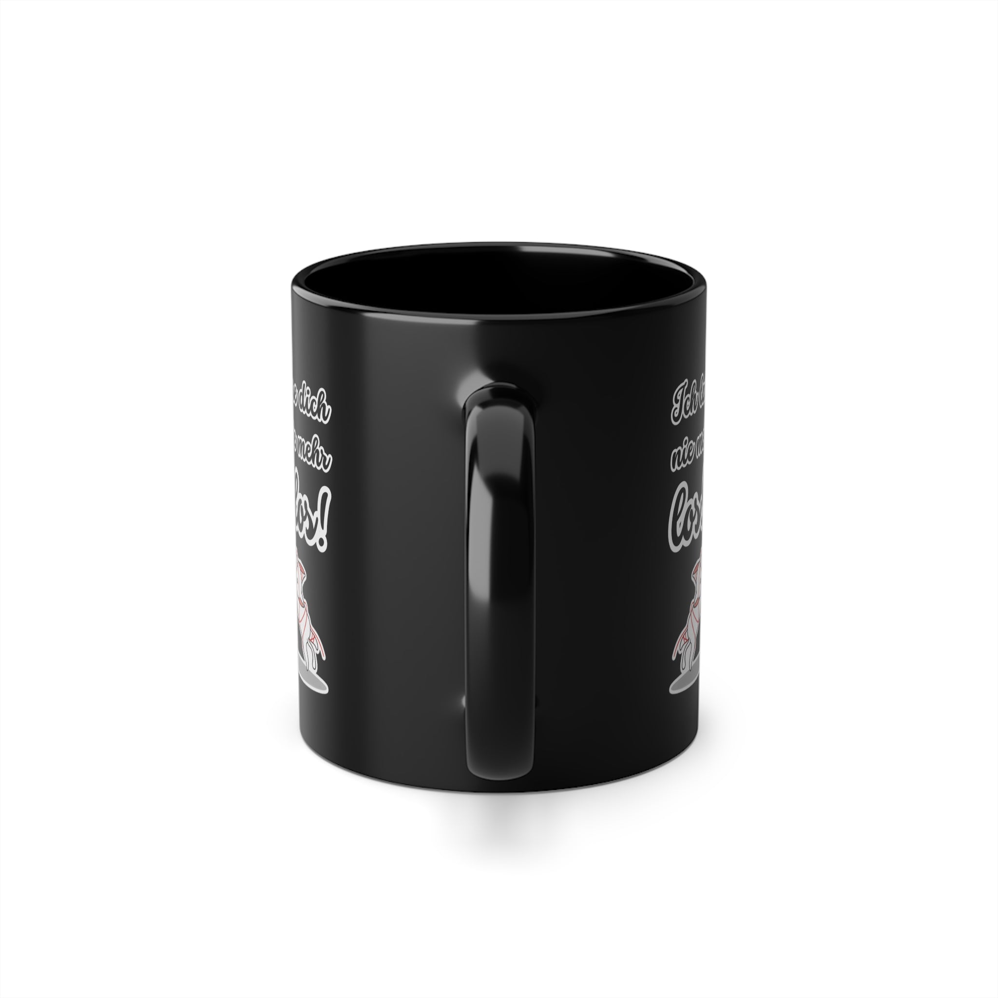 Lustige Tasse – „Ich lasse dich nie mehr los!“ – Süßes Katzenmotiv und romantisches Geschenk für Verliebte
