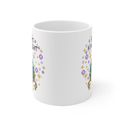 Motivtasse -  Feministische Kreuzstich Optik Tasse - I support a man´s right to stfu