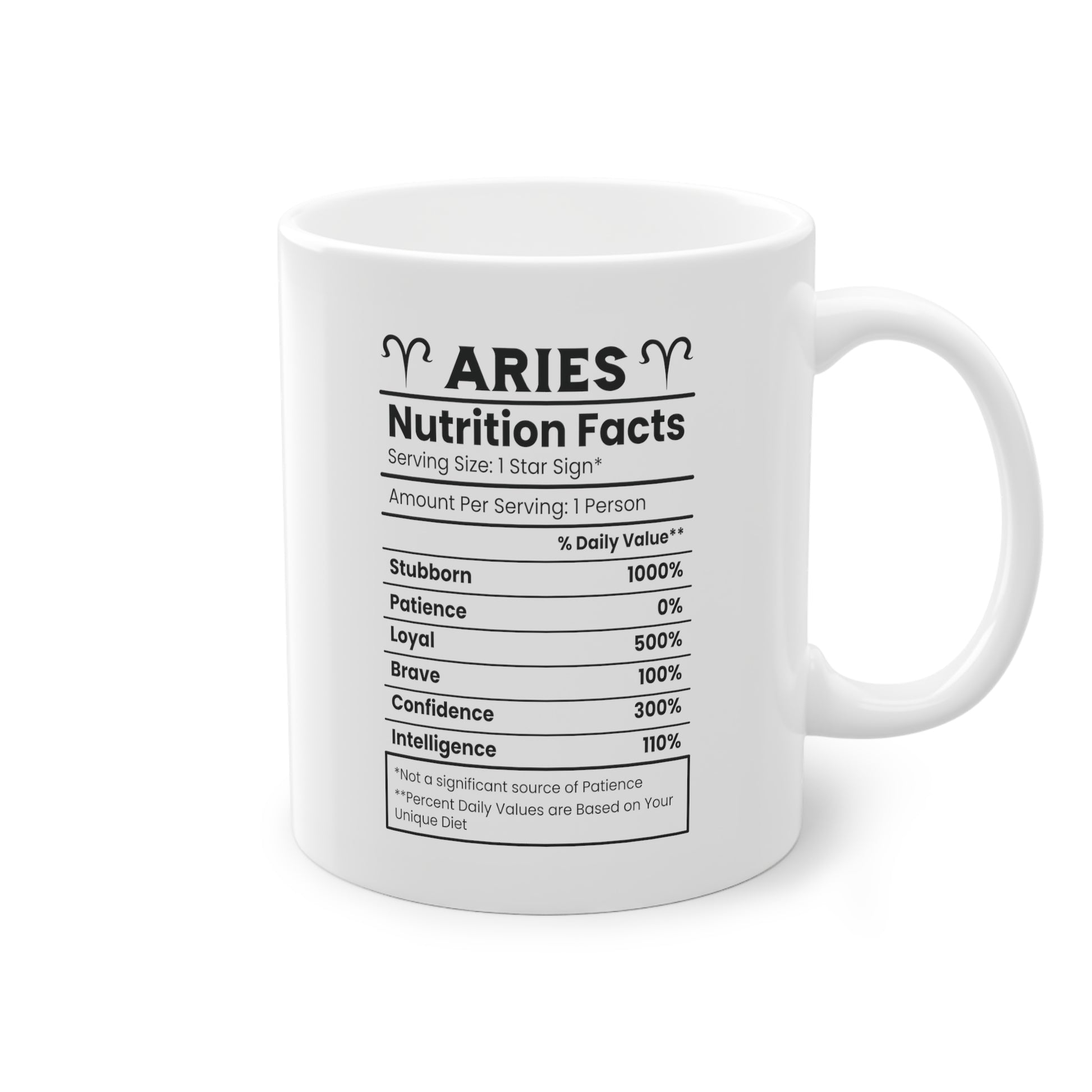 Unsere wunderschöne Motivtasse Widder, das perfekte Geschenk für alle im Sternzeichen Widder. Mit minimalistischem Print, ist sie ein dezenter Hingucker.
