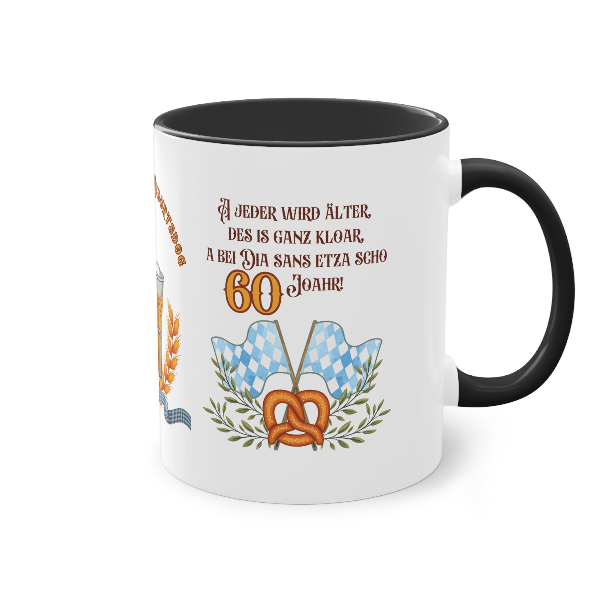 Bayerische Geburtstags-Tasse „60 Jahre“ – Perfektes Geschenk für Bayern-Fans