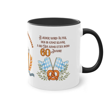 Bayerische Geburtstags-Tasse „60 Jahre“ – Perfektes Geschenk für Bayern-Fans