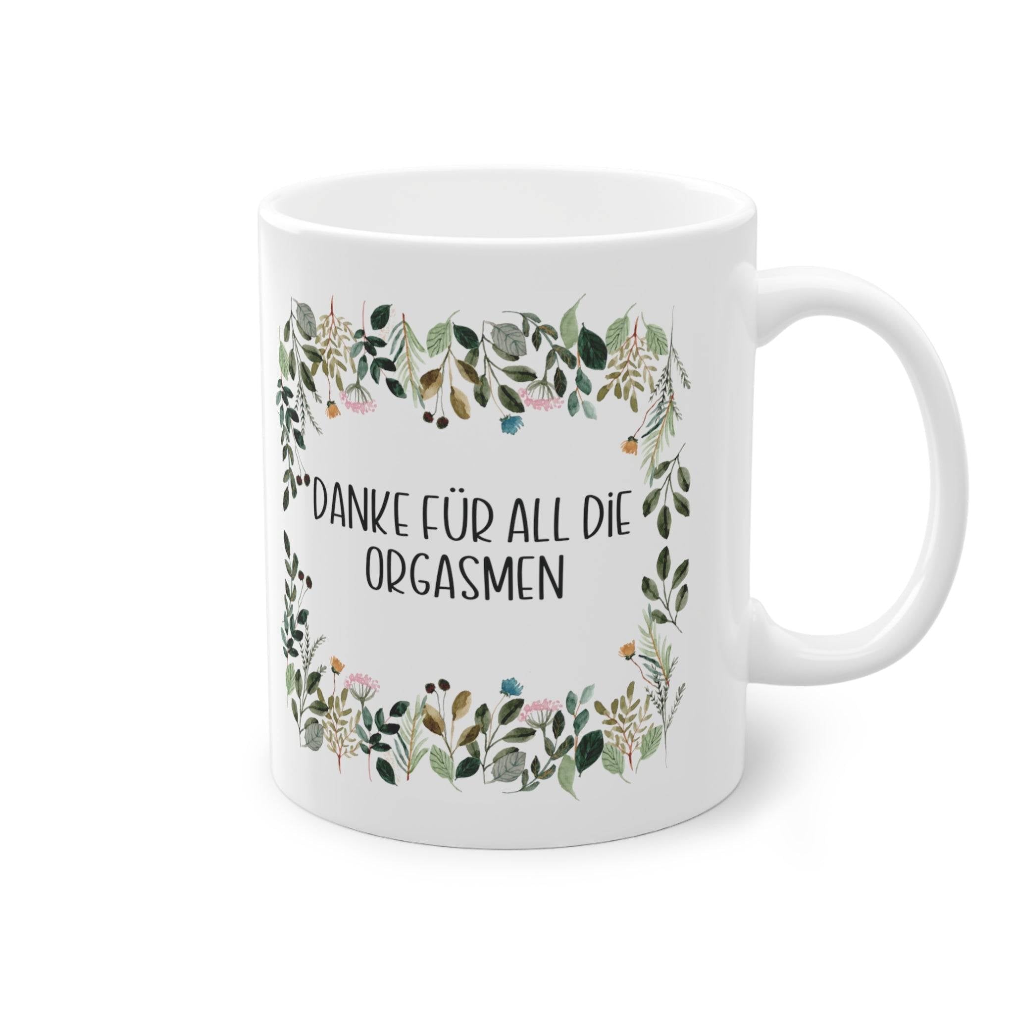 witzige sarkastische sprüche tasse mit blumen motiv