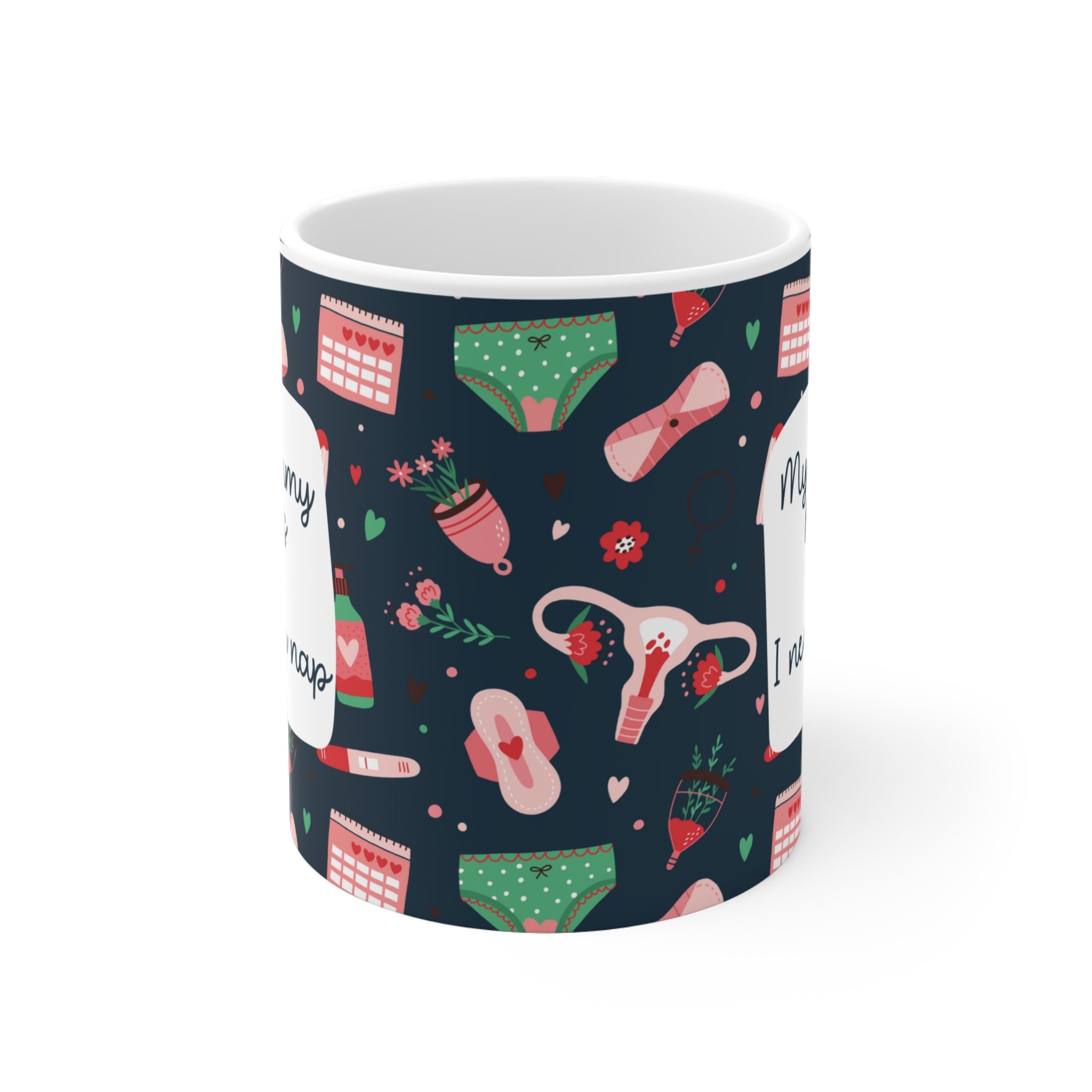 My Tummy Hurts Mug - Spoonie Humor Coffee Cup for Endometriosis, Adenomyosis, Period Cramps, Chronic Illness & Selfcare - Cute Gift for Her