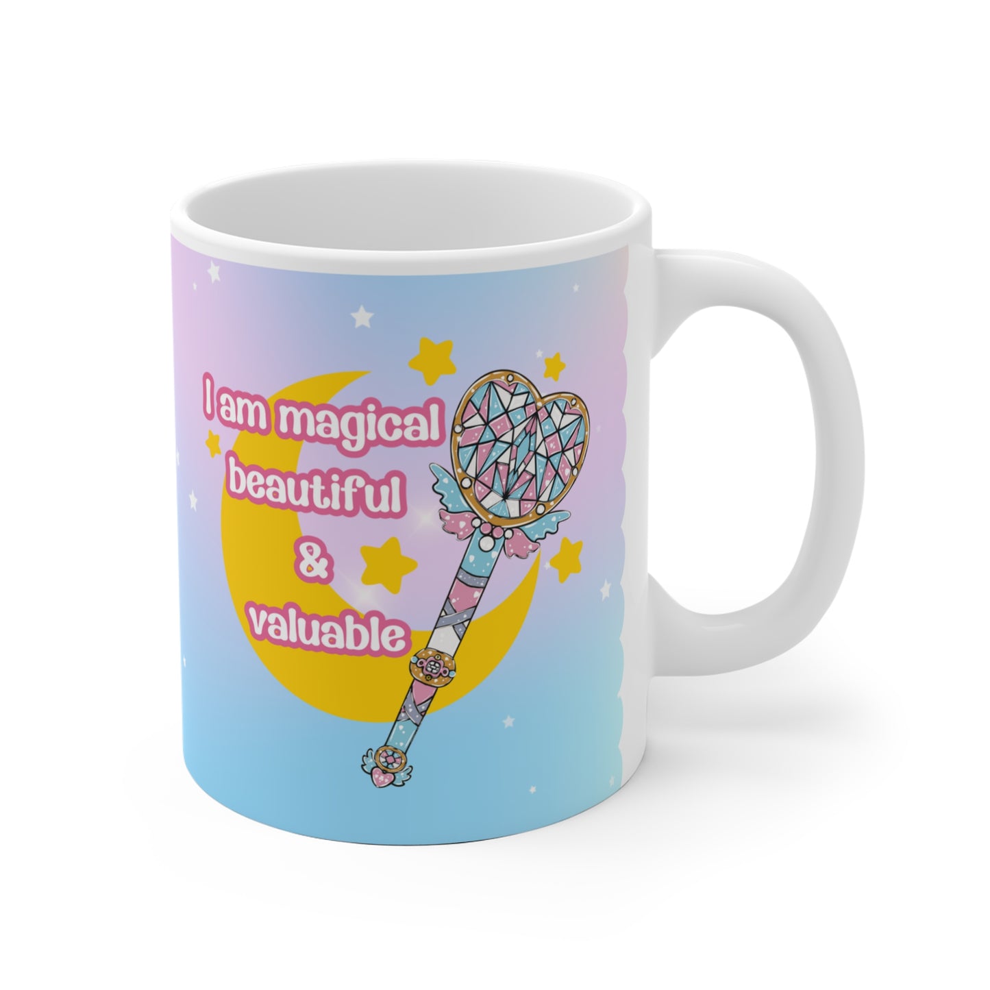 Trans Pride Tasse | Magical Girl Mug | LGBTQ Geschenk | Spülmaschinenfest | 330ml Keramik | Affirmation Design