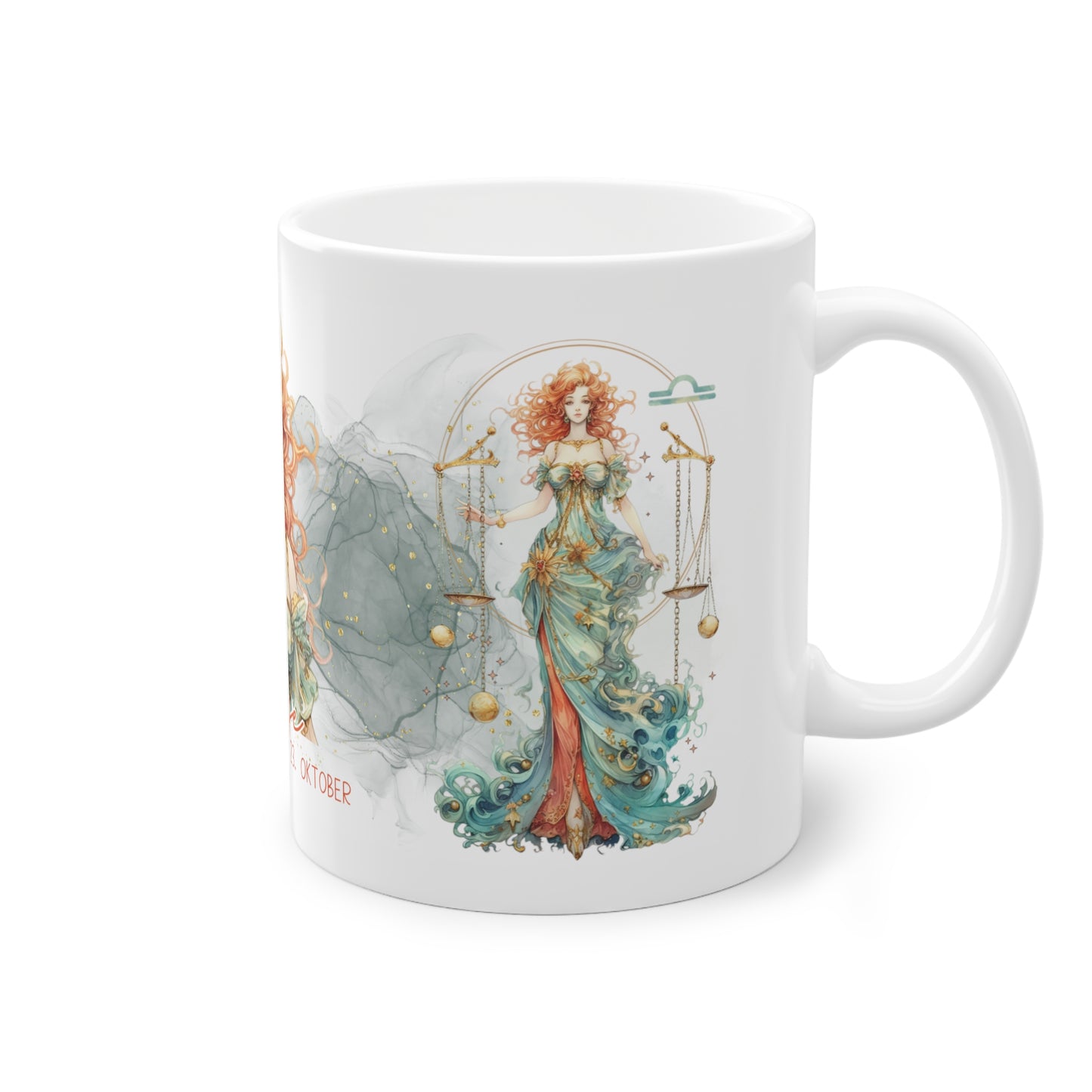 Unsere wunderschöne Motivtasse Waage, das perfekte Geschenk für alle im Sternzeichen Waage. Mit fantasievollem All-Over Print, ist sie sicher ein Hingucker.