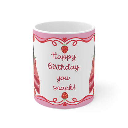 Tasse Erdbeer Sommer - Happy Birthday you Snack -
