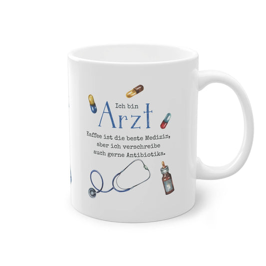 Mache die Kaffeepause deines Arztes zu einem vergnüglichen Erlebnis mit unserer humorvollen Tasse für Mediziner! Ein witziges Geschenk für Ärzte zum Wichteln.