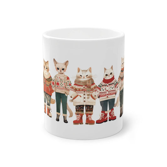 Weihnachtstasse Wichtelgeschenk für Katzenfans. Süsse Tasse für Katzenmamas oder Katzenpapas. Ideal auch als Geschenk zu Weihnachten für Freunde und Familie.