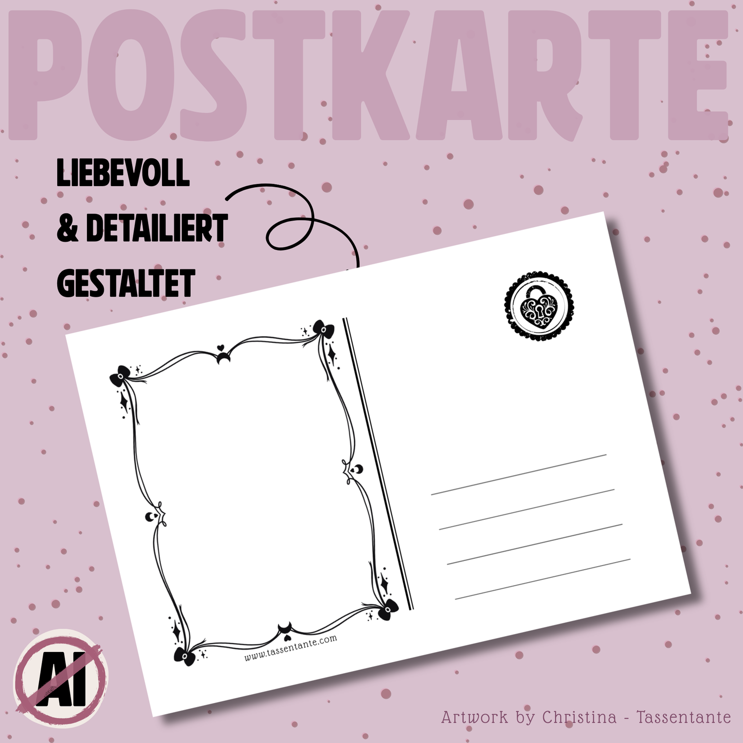 Sammel Postkarte Lovers - Din A6
