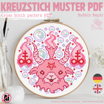 Stickvorlage Kreuzstich - Bubbly Baphi