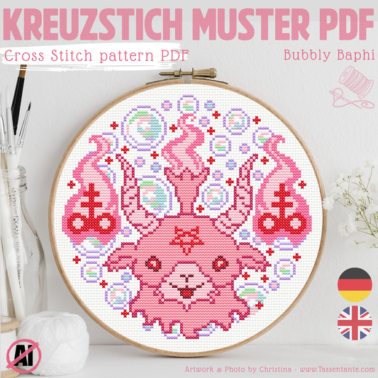 Stickvorlage Kreuzstich - Bubbly Baphi