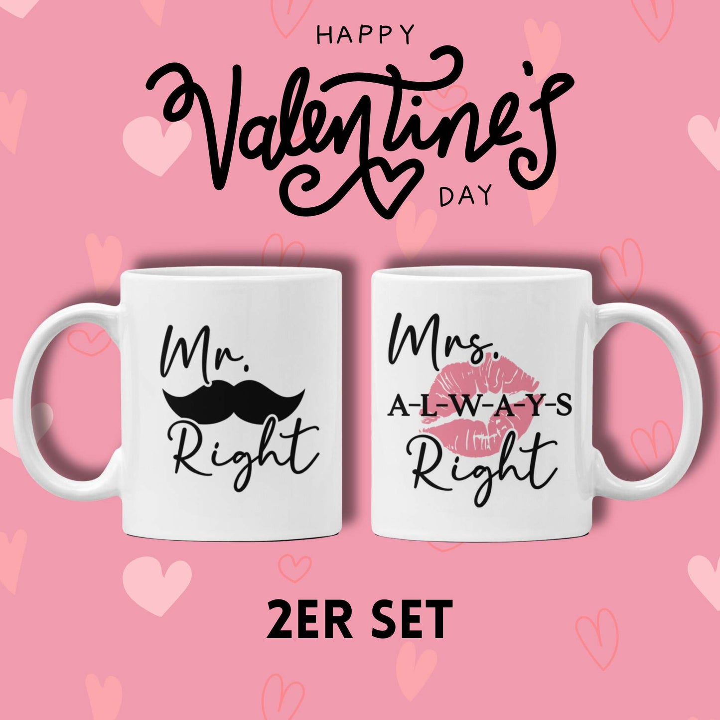 *SPAR-BUNDLE* Tassen 2er Set: Mr right & Mrs always right