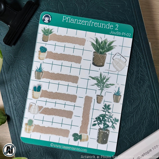 Journal Sticker Sheet - Pflanzenfreunde 2 - Plant Planner Sticker