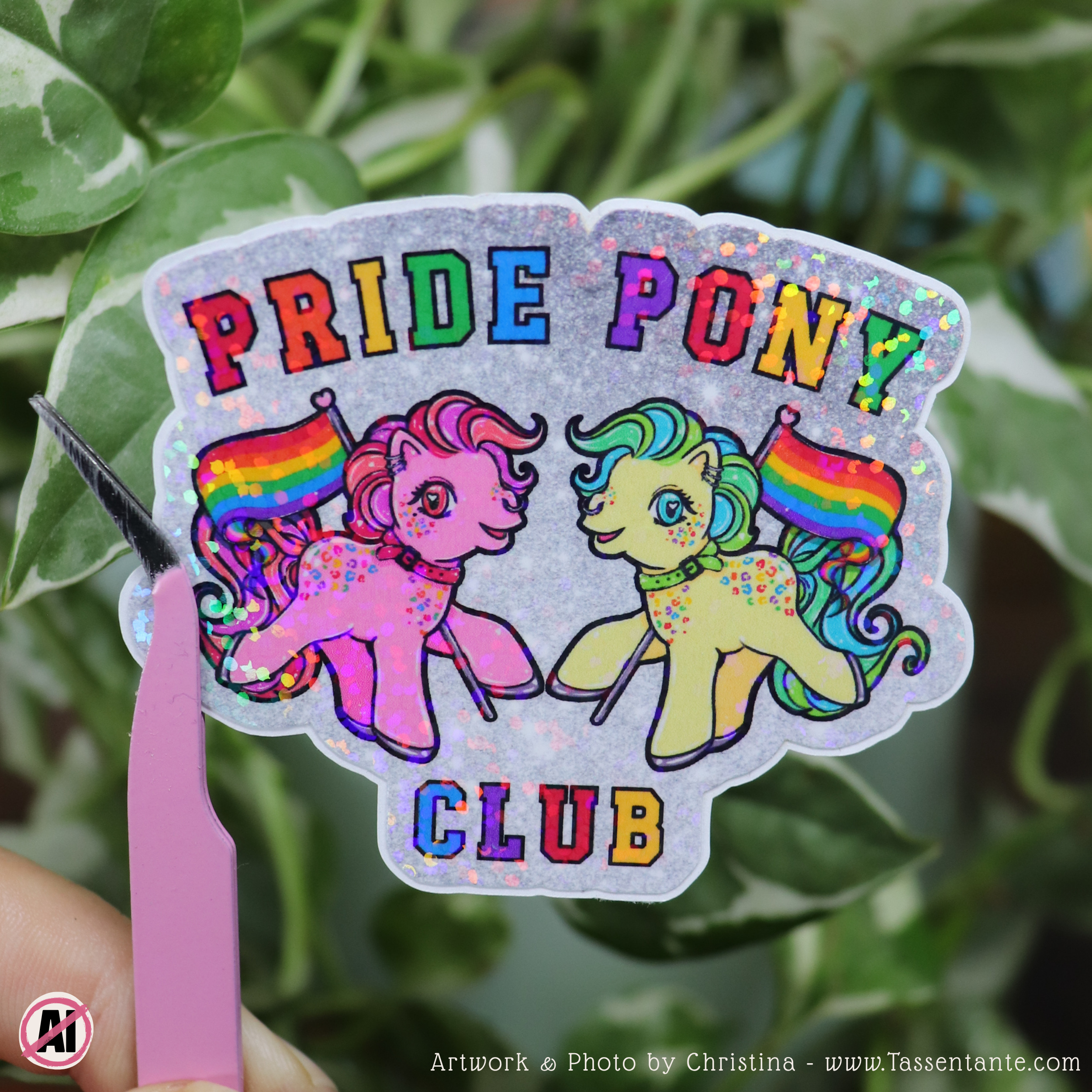 Pride Pony Club Vinylsticker - glitzer
