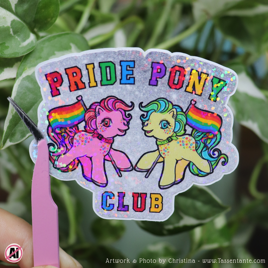 Pride Pony Club Vinylsticker - glitzer
