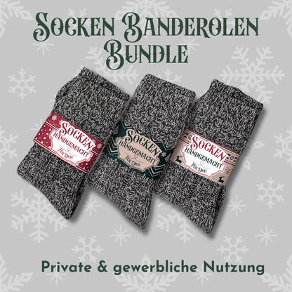 Sockenbanderolen zum Ausdrucken - Weihnachten