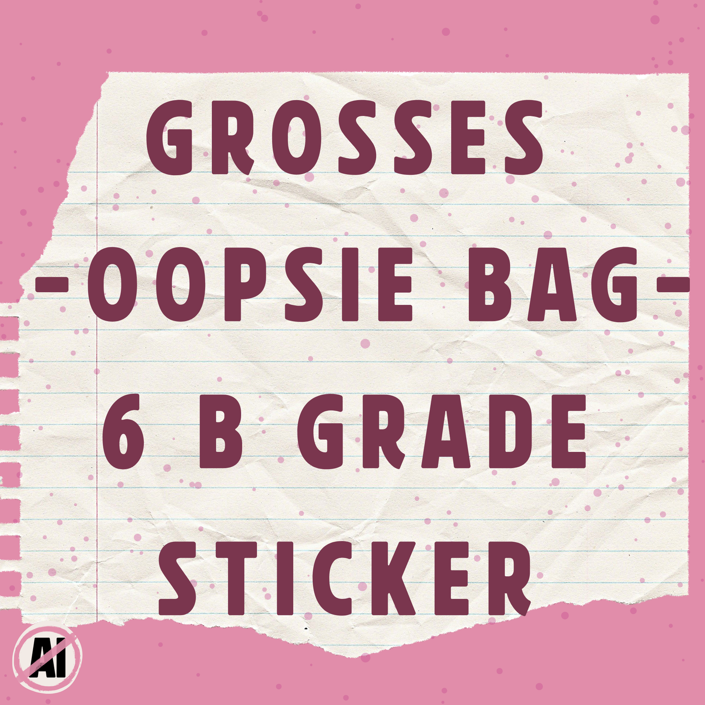 Großes Oopsie Bag mit 6 Stickern