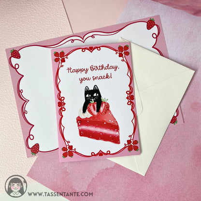 Geburtstagskarte - Happy Birthday you snack